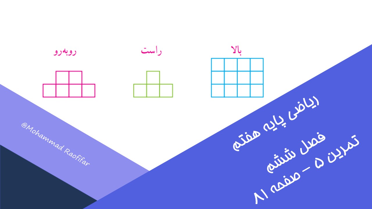 تمرین 5 - صفحه 81