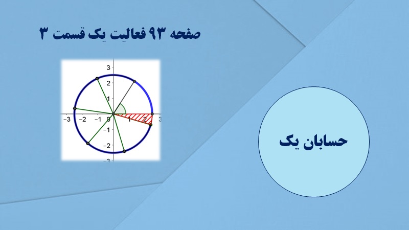 فعالیت صفحه 93 قسمت سوم(رادیان)